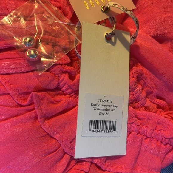 LoveShackFancy Cropped ruffled leopard jacquard top - Picture 5 of 6